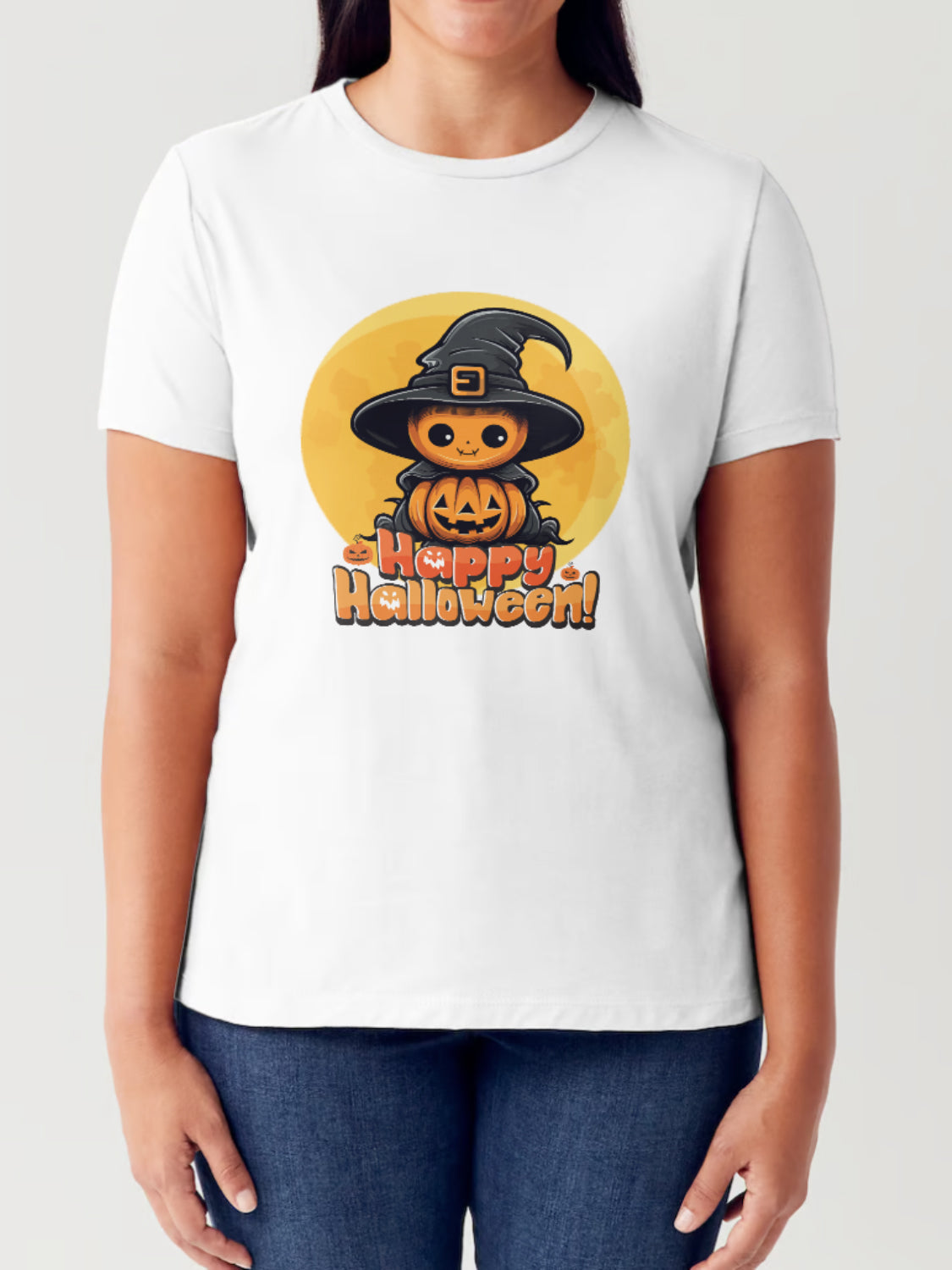 Simply Love Full Size HAPPY HALLOWEEN Short Sleeve Tubular T-Shirt 18513 | Gulf Resellers 