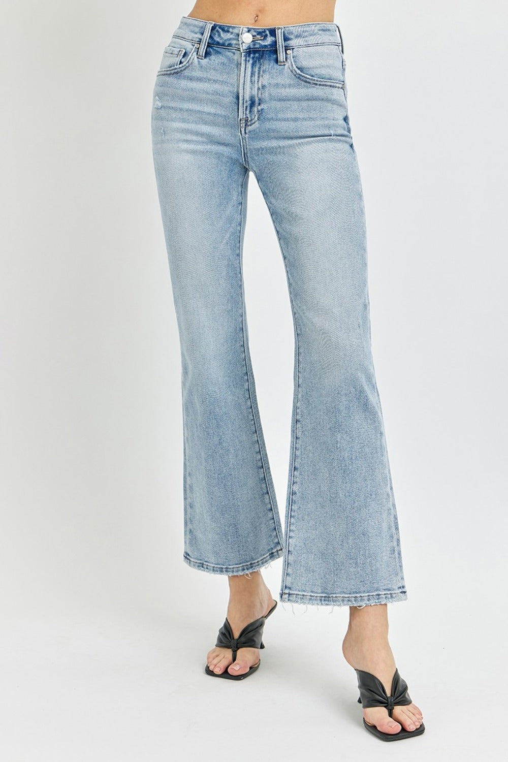 RISEN Full Size High Rise Ankle Flare Jeans | Gulf Resellers