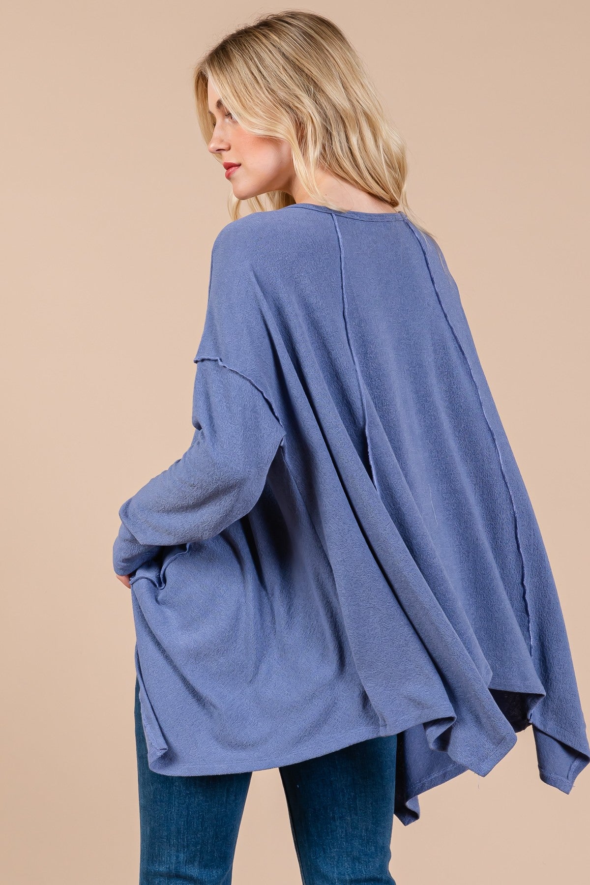 Ces Femme Asymmetrical Long Sleeve top 18570 | Gulf Resellers 