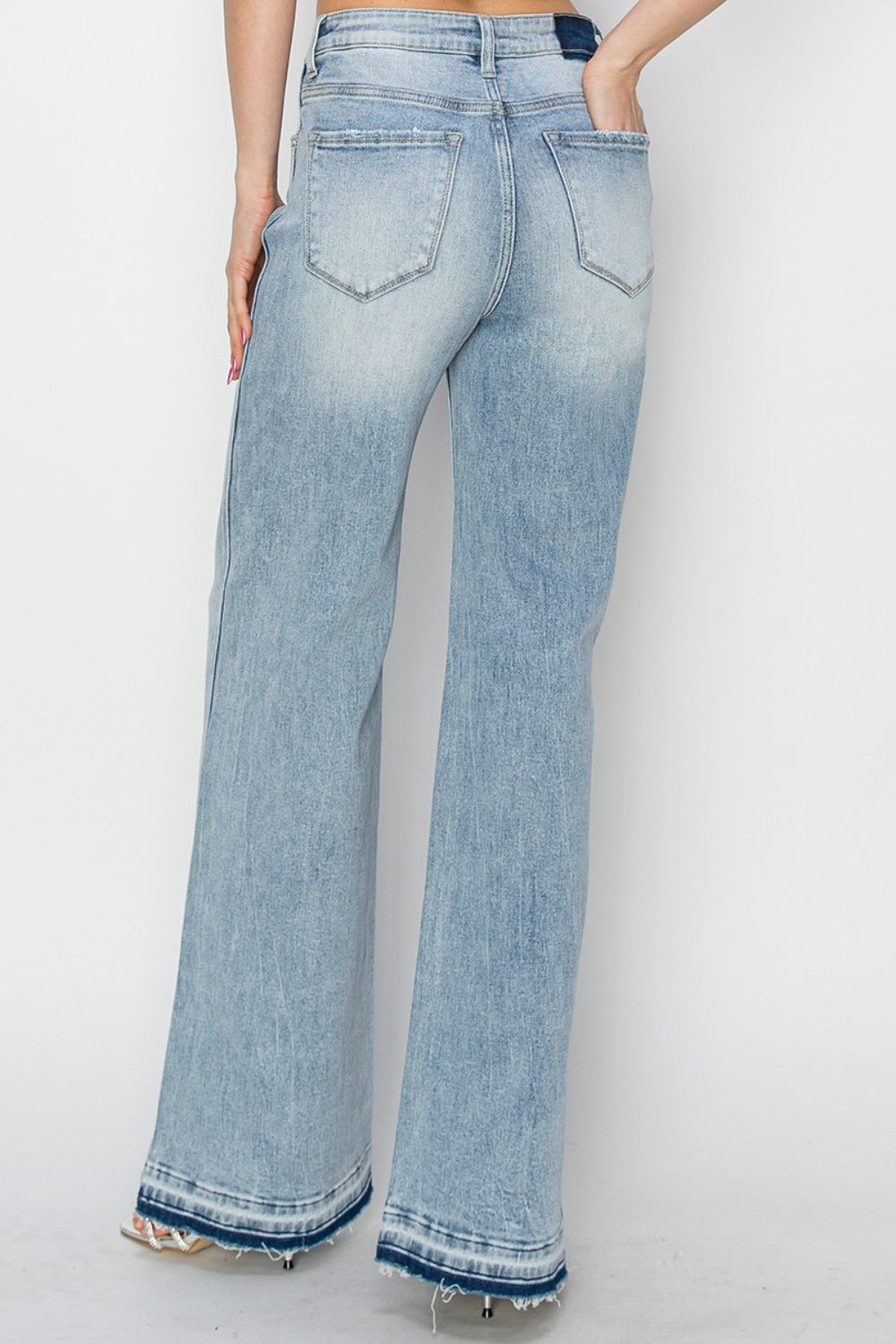 Risen Full Size High Rise Wide Leg Jeans 11361 | Gulf Resellers 