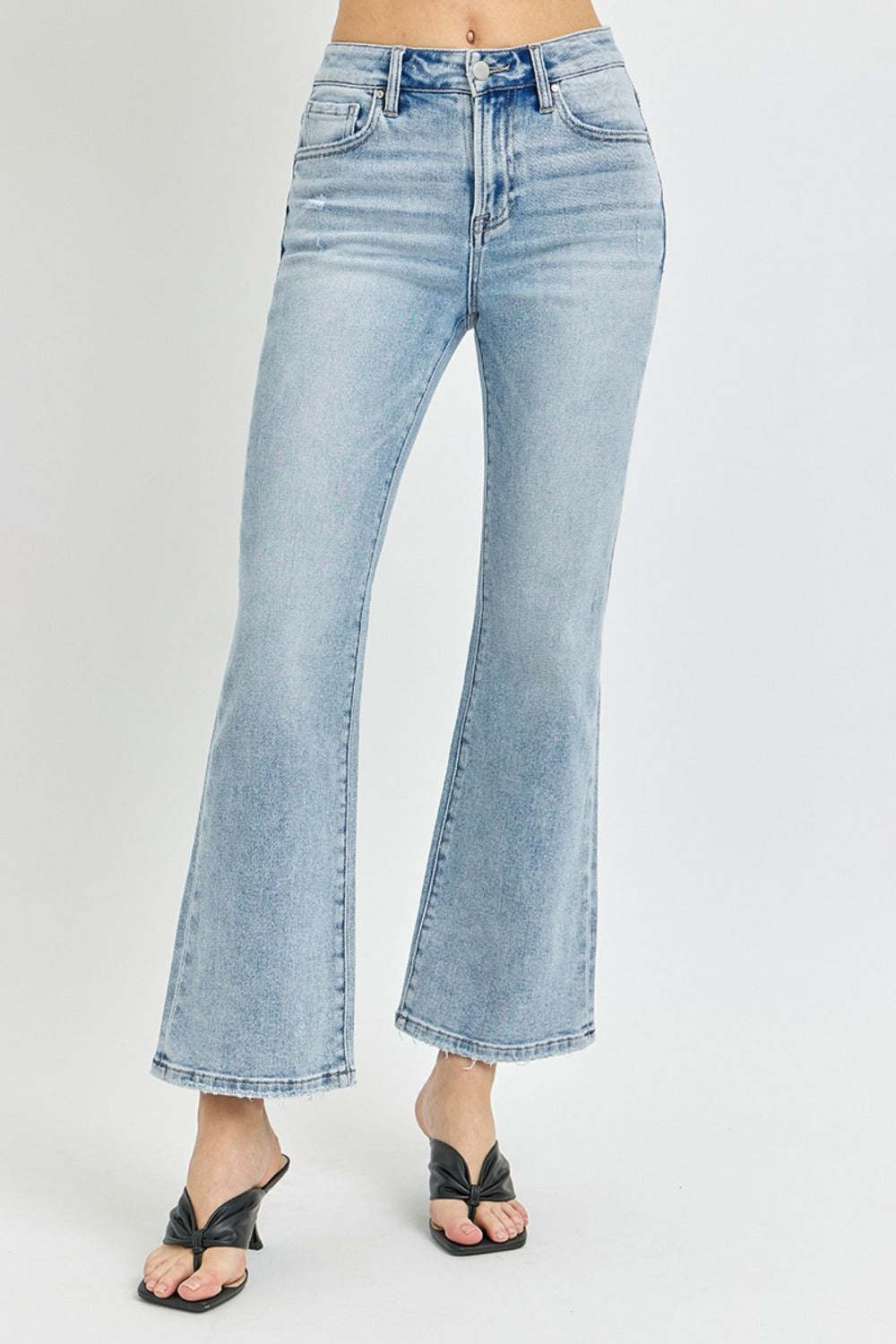 RISEN Full Size High Rise Ankle Flare Jeans | Gulf Resellers