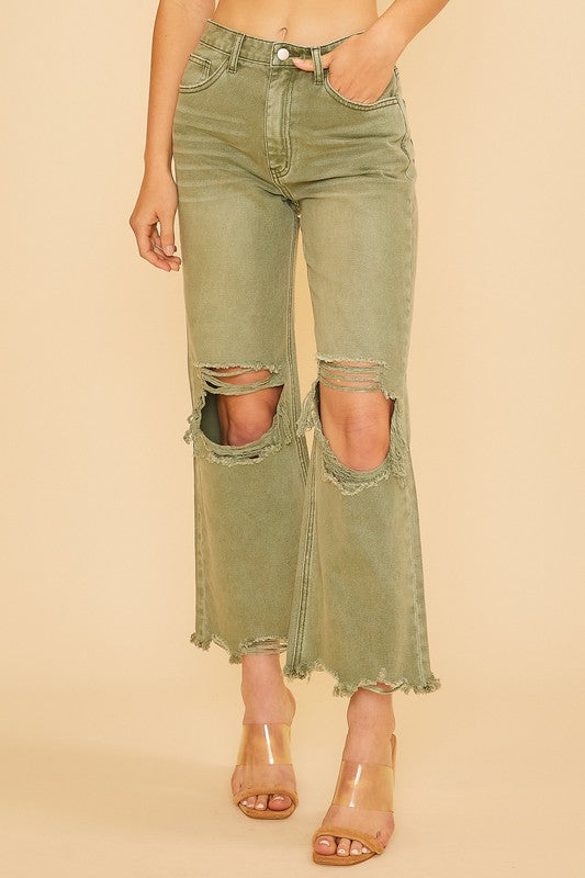 Annie Wear Distressed Raw Hem Jeans 19459 | Gulf Resellers 