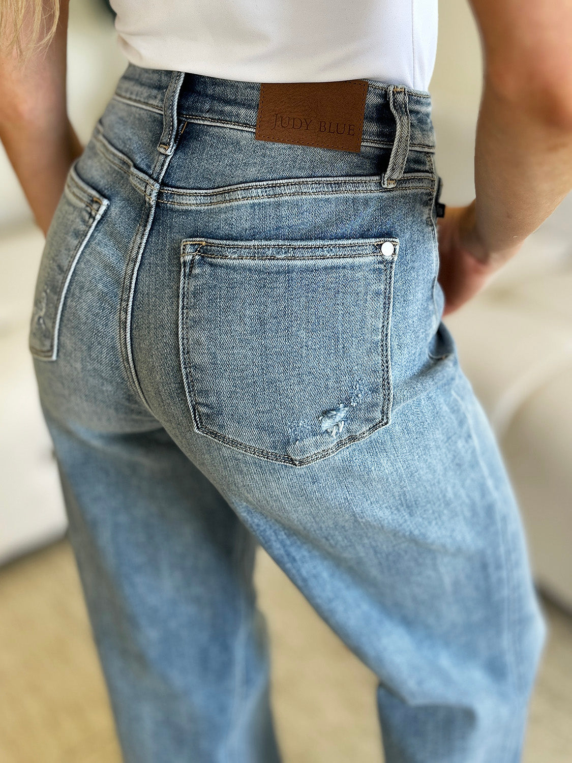 Judy Blue Full Size High Waist Straight Jeans 5056 | Gulf Resellers 