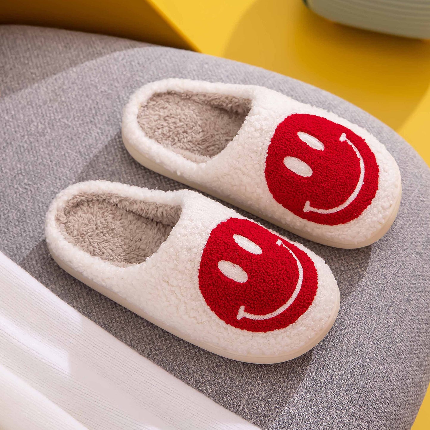 Melody Smiley Face Cozy Slippers | Gulf Resellers