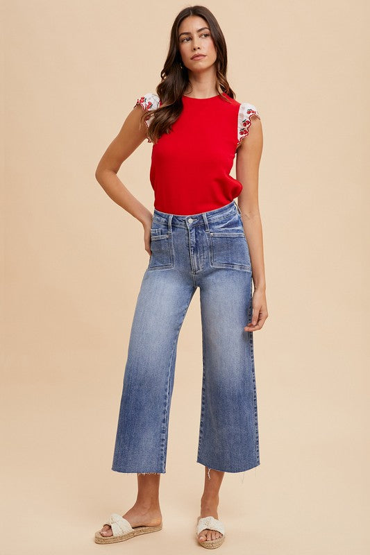 Annie Wear High Rise Wide Leg Jeans 19001 | Gulf Resellers 