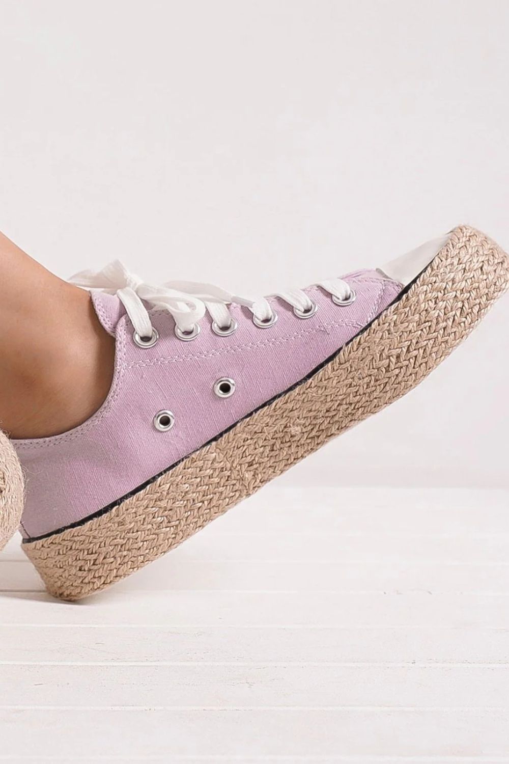 Beast Fashion Lace Up Woven Espadrille Sole Sneakers 21580 | Gulf Resellers 