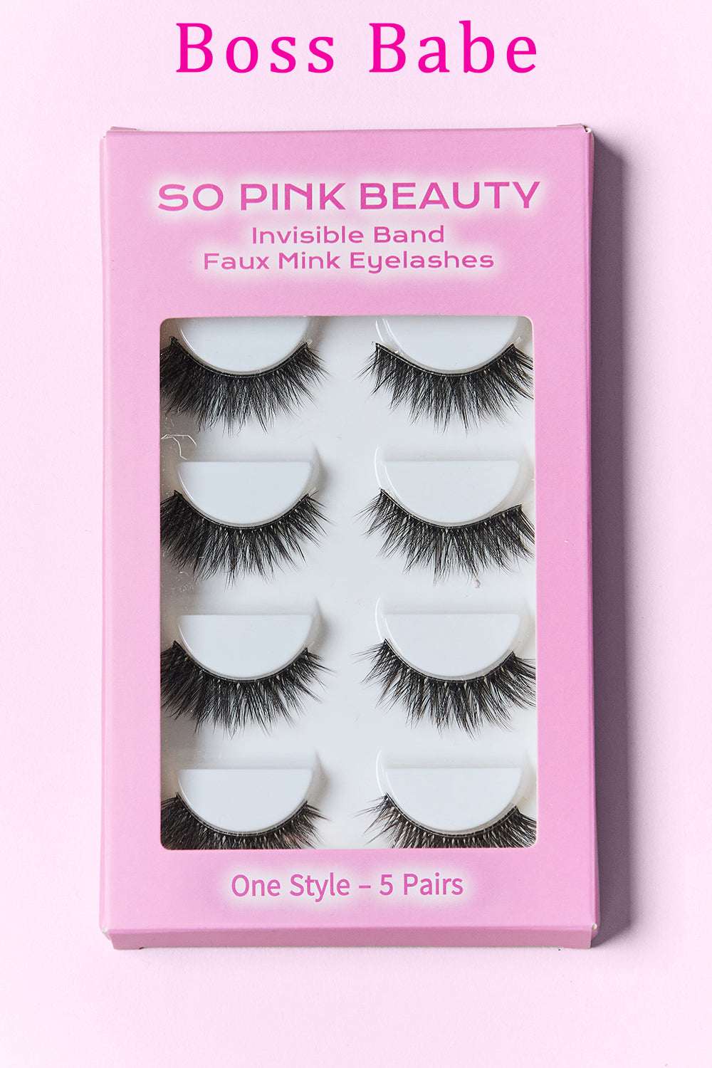 SO PINK BEAUTY Faux Mink Eyelashes 5 Pairs