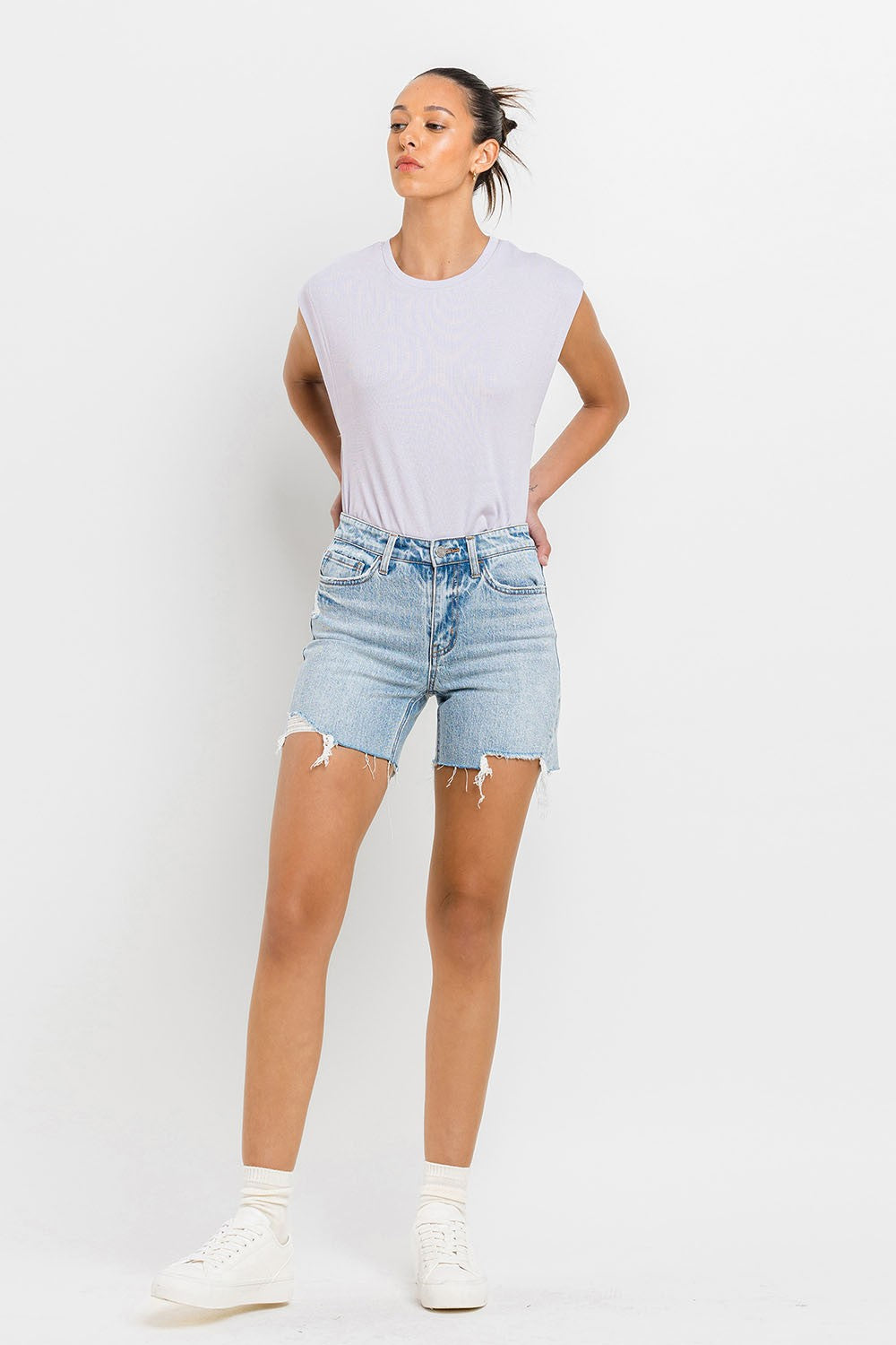 Vervet by Flying Monkey High Rise Denim Shorts