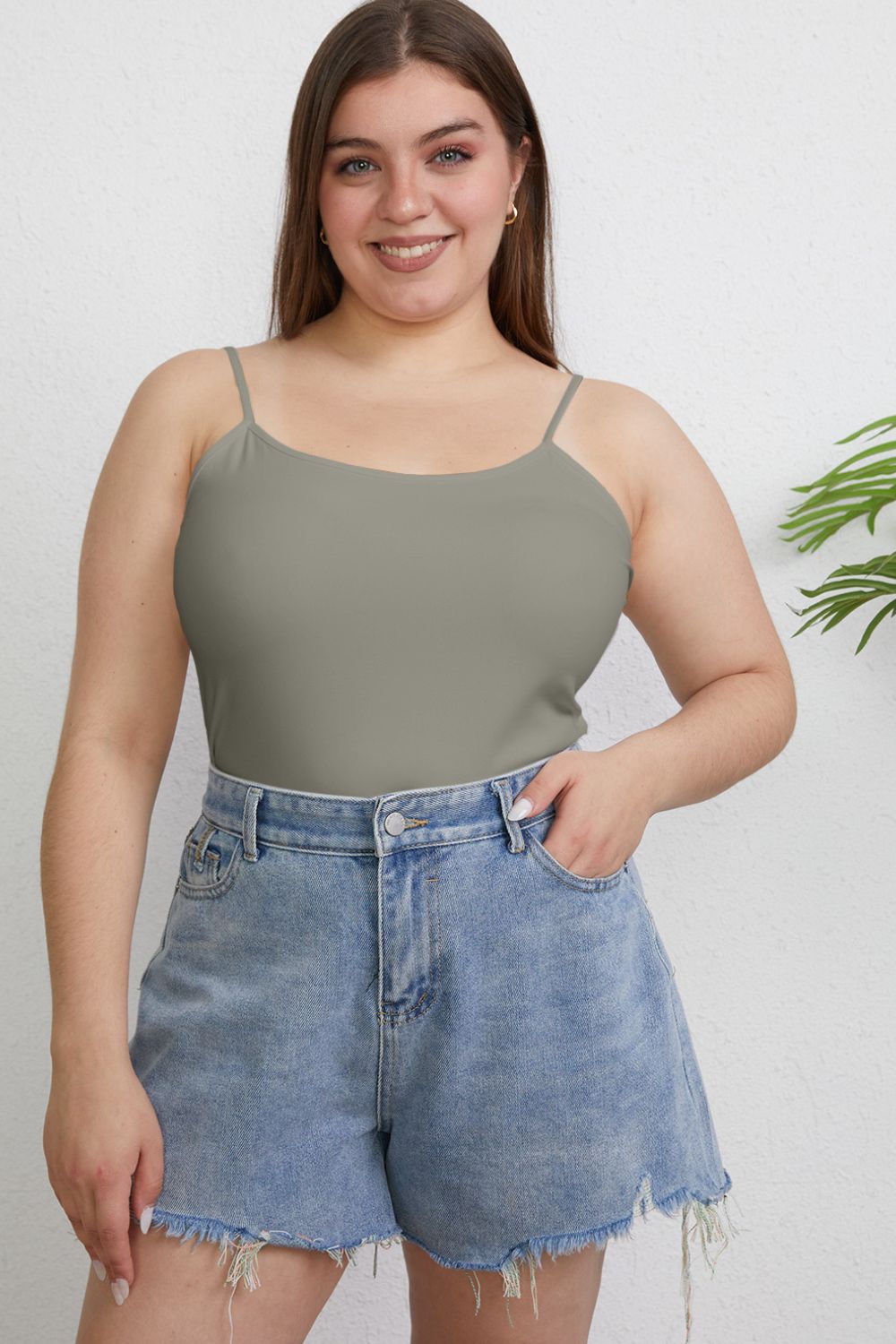 Basic Bae Full Size Round Neck Slim Cami 14936 | Gulf Resellers 