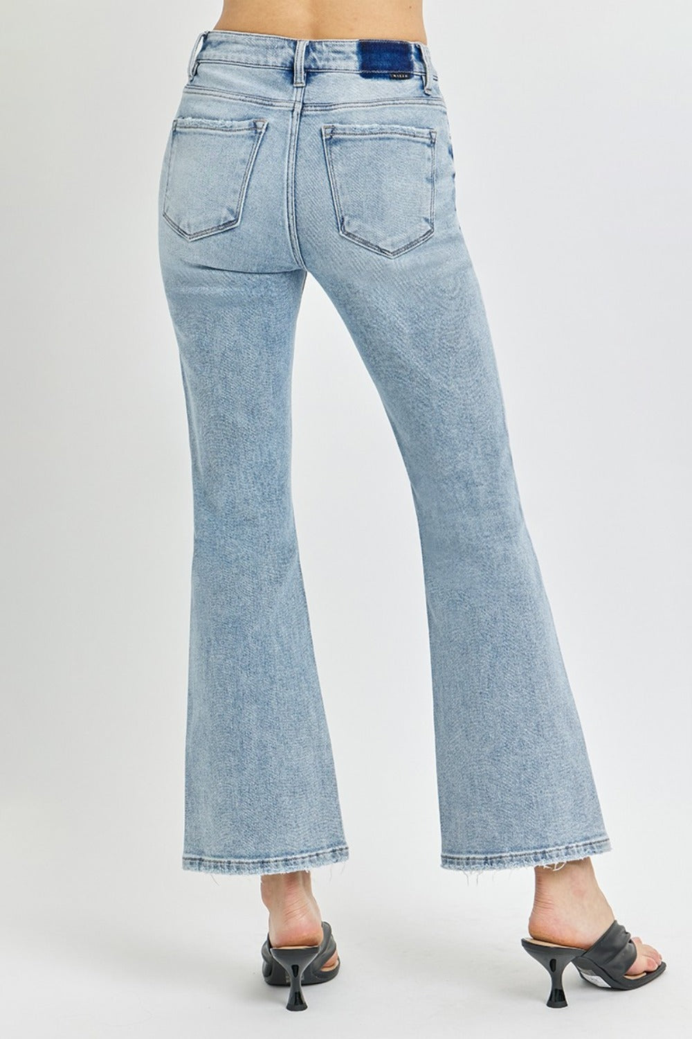 RISEN Full Size High Rise Ankle Flare Jeans | Gulf Resellers