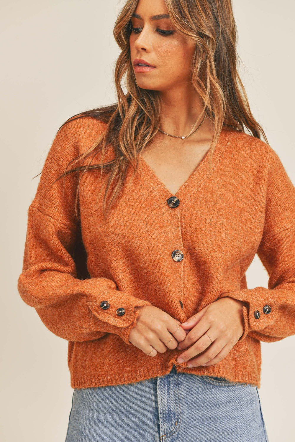 MABLE Long Sleeve Button Down Sweater Cardigan | Gulf Resellers