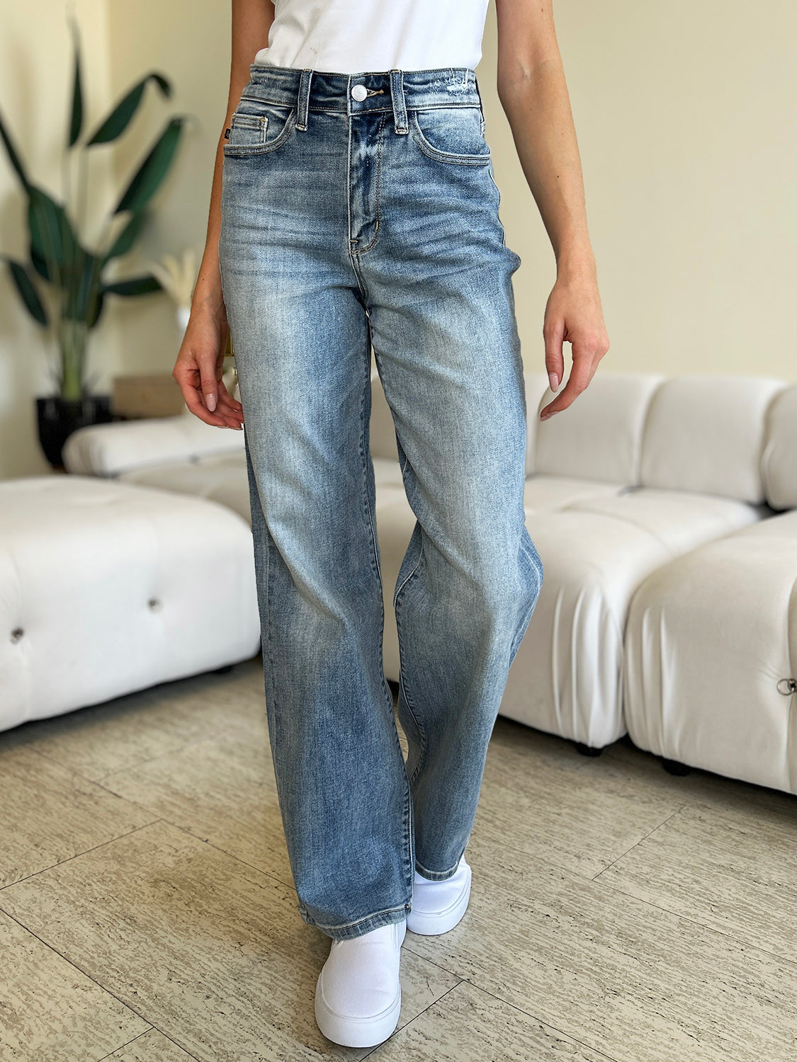 Judy Blue Full Size High Waist Straight Jeans 5052 | Gulf Resellers 